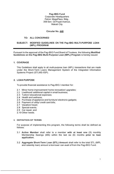 Modified Guidelines on the PAG.
